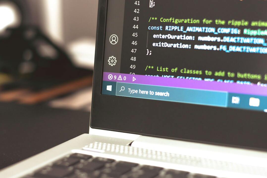 sql code on laptop