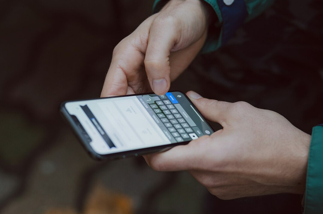 person testing mobile app